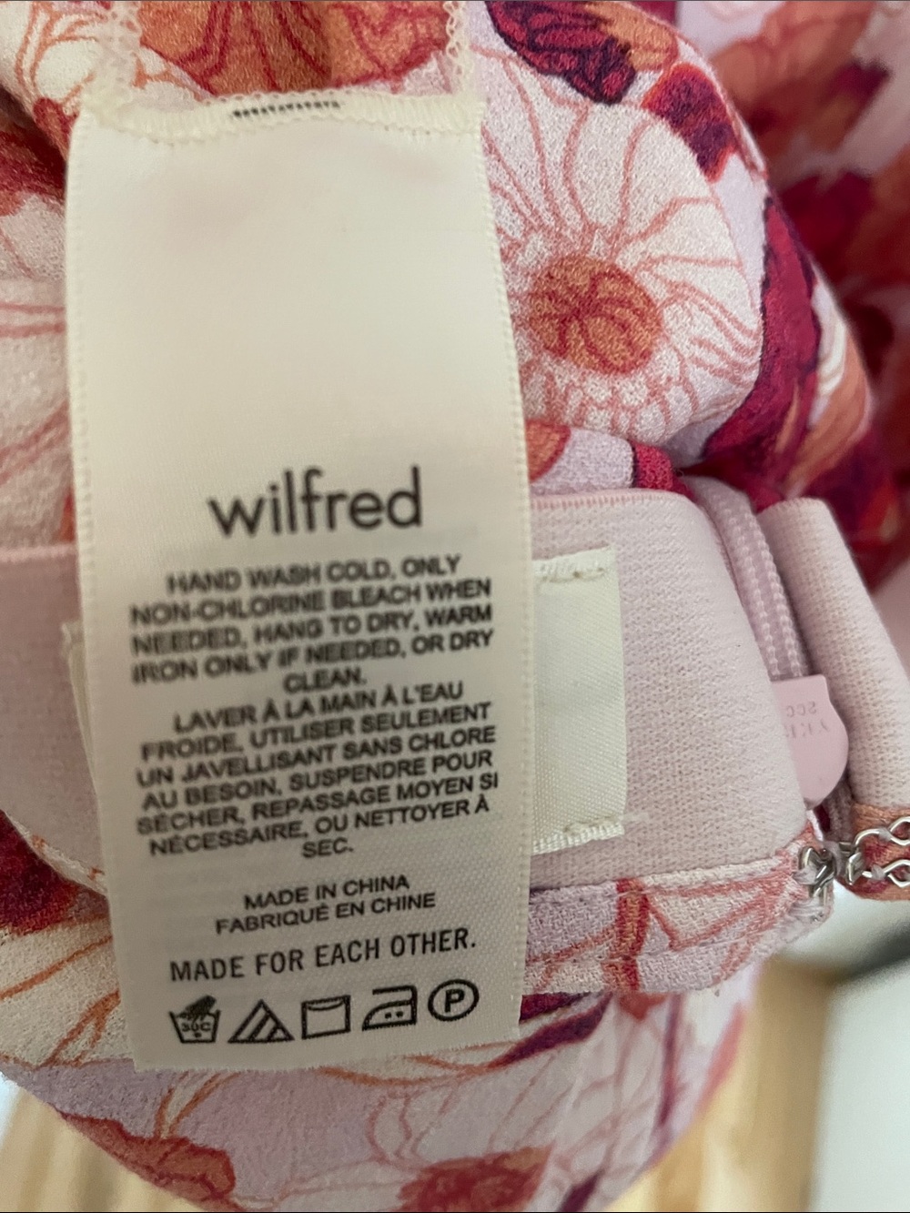 Wilfred Floral Scoop Neck Slip Dress in Light Pink and Magenta - Picture 5 of 7